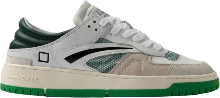 D.a.t.e. Lage leren en stoffen sneakers