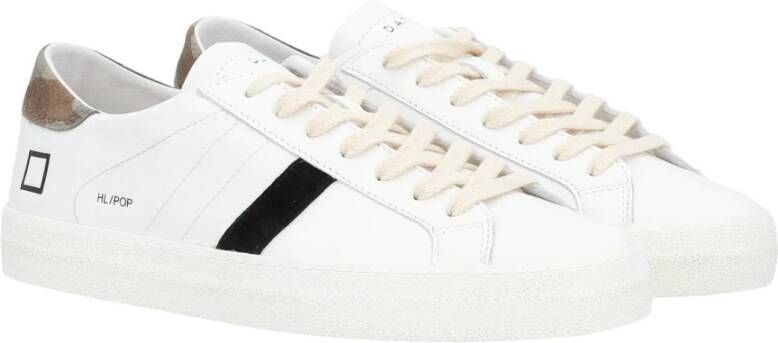 D.a.t.e. Witte Lage Sneakers van Leer met Geëmbosteerd Logo White Heren