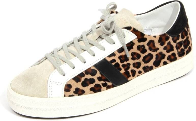 D.a.t.e. Leopard Pony Leren Schoenen