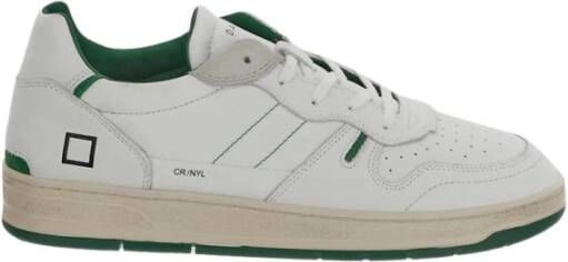 D.a.t.e. Court 2.0 Nylon Wit Groene Sneaker White Heren