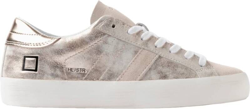 D.a.t.e. Leren en katoenen sneakers