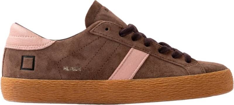 D.a.t.e. Leren en katoenen sneakers