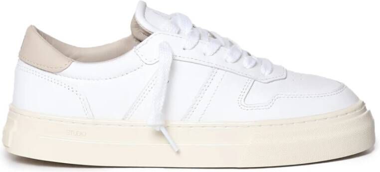 D.a.t.e. Leren Sneakers met Contrast Rivet