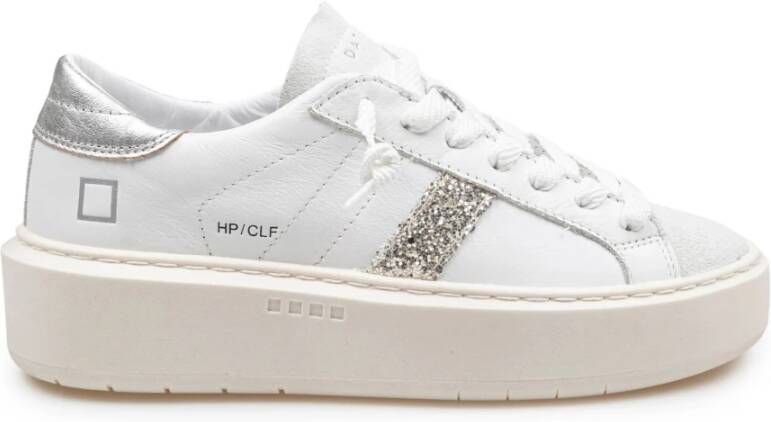D.a.t.e. Leren Sneakers met Zilveren Details