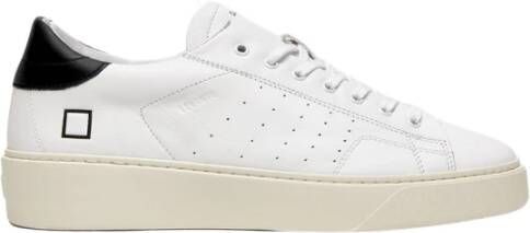 D.a.t.e. Witte Lage Sneakers van Leer met Geëmbosseerde Details White Heren