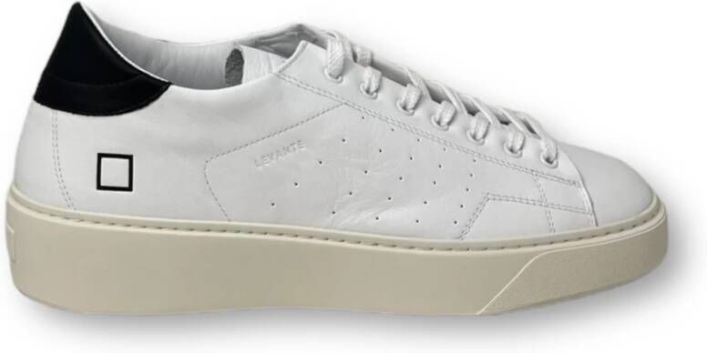 D.a.t.e. Witte Lage Sneakers van Leer met Geëmbosseerde Details White Heren