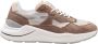 D.a.t.e. Mesh en Suède Hardloopsneakers Zand - Thumbnail 1