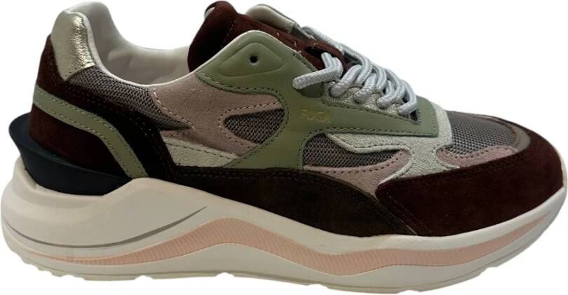 D.a.t.e. Mint en roze suède sneaker Multicolor Dames
