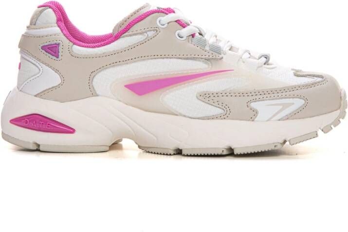 D.a.t.e. NET Sneaker met contrastkleurige details