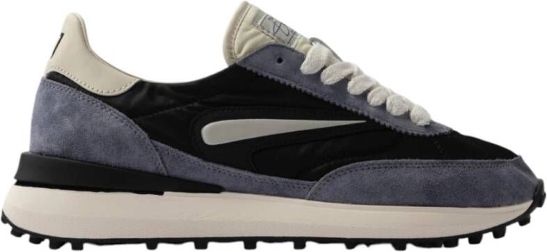 D.a.t.e. Nylon Zwart-Crème Sneakers