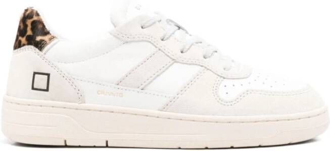 D.a.t.e. Platte schoenen van leer met suède details White Dames