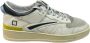 D.a.t.e. Rode leren sneaker met geperforeerde neus White Heren - Thumbnail 1