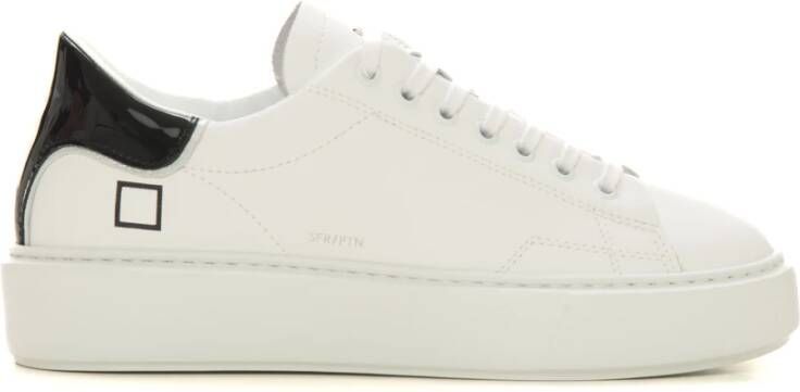 D.a.t.e. Wit-Roze Sfera Patent Leren Sneakers met Veters White Dames