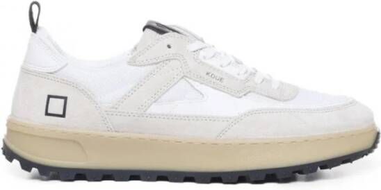 D.a.t.e. Witte Dragon Sneaker met Mesh en Leer White Heren