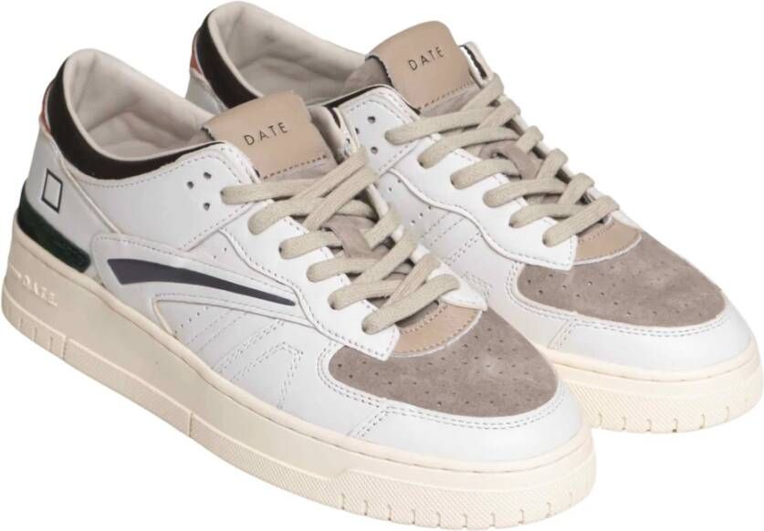 D.a.t.e. Blauwe Leren Sneakers met Unieke Details