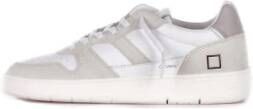 D.a.t.e. Witte Leren en Suède Lage Sneakers White Heren