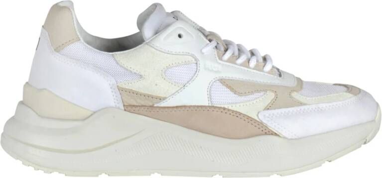 D.a.t.e. Sneakers van mesh en leer met suède details