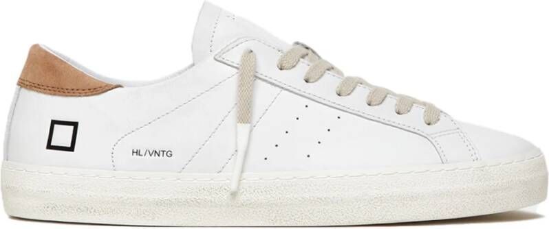 D.a.t.e. Vintage Calf White-Rust Lage Sneakers White Heren