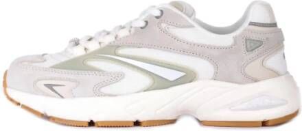 D.a.t.e. Witte hardloopschoenen met suède en TPU-inzetstukken White Dames