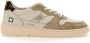 D.a.t.e. Ivory Lage Sneakers met Suède Details en Ponyhaar Patch Beige Dames - Thumbnail 4