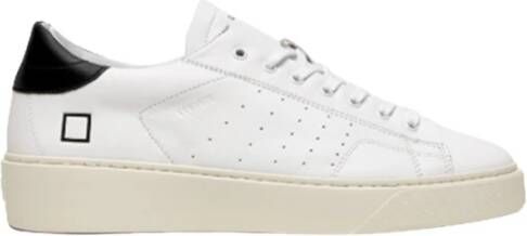 D.a.t.e. Witte Lage Sneakers van Leer met Geëmbosseerde Details White Heren