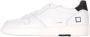 D.a.t.e. Witte Leren Sneakers met Gedurfde Zwarte Inzet White Heren - Thumbnail 1