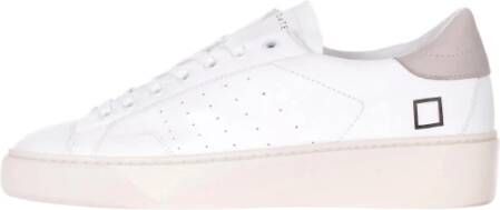 D.a.t.e. Witte Lage Sneakers van Leer met Geëmbosseerde Details White Heren