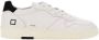 D.a.t.e. Witte Leren Sneakers met Gedurfde Zwarte Inzet White Heren - Thumbnail 3