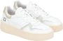 D.a.t.e. Witte Leren Sneakers met Ventilatiegaten en Luxe Gouden Hiel White Dames - Thumbnail 11
