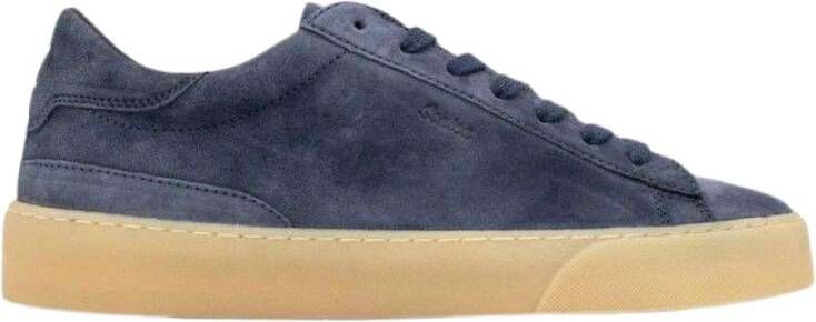 D.a.t.e. Blauwe Suède Sonica Lage Sneakers Blauw Heren
