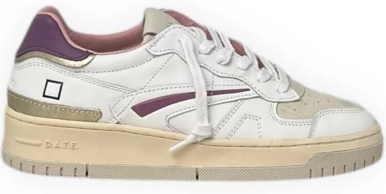 Date Sneakers W421-TP-CA-IP TORNEO PURE CALF-WHITE PURPLE