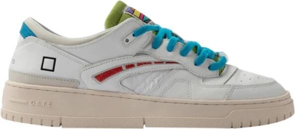 D.a.t.e. Torneo gekleurde leren sneakers