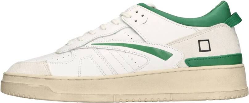 D.a.t.e. Torneo Leather Bianco-Verde Sneakers