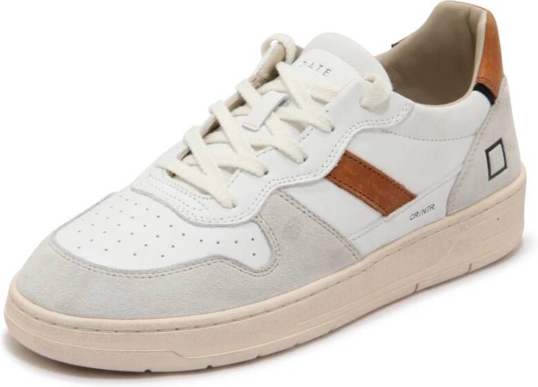 D.a.t.e. Logo Zijkant Suède Rubberen Zool Sneakers Brown Heren