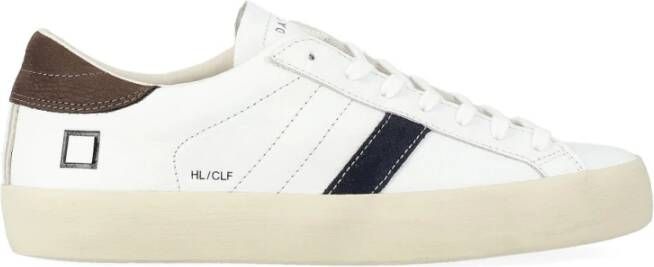 D.a.t.e. Wit-Bruine Lage Kalf Sneakers