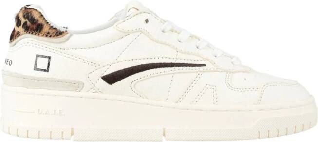 D.a.t.e. Wit-Luipaard Pop Zuivere Toernooi Sneakers