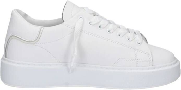 D.a.t.e. Witte Calf Sneaker met Zilveren Details - Foto 3