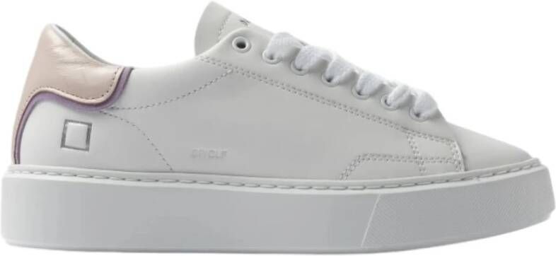 D.a.t.e. Witte Donna Sneakers met Verhoogde Binnenzool