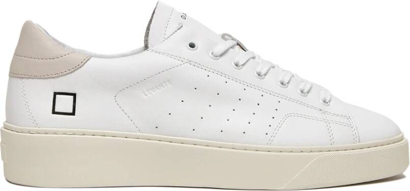 D.a.t.e. Witte Lage Sneakers van Leer met Geëmbosseerde Details White Heren