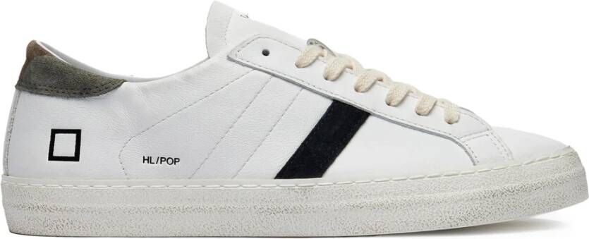 D.a.t.e. Witte Lage Sneakers van Leer met Geëmbosteerd Logo White Heren