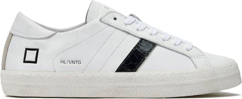 D.a.t.e. Grijze Suède Sneaker met Platinakleurige Gelamineerde Zijkant White Dames