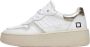 D.a.t.e. Witte Leren Sneakers met Ventilatiegaten en Luxe Gouden Hiel White Dames - Thumbnail 1