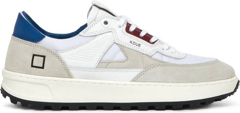 D.a.t.e. Witte Leren en Suède Sneakers White Heren