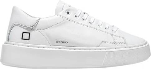 D.a.t.e. Witte Leren Lage Sneakers Model: Sfera White Dames