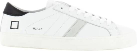 D.a.t.e. Witte leren logo sneakers