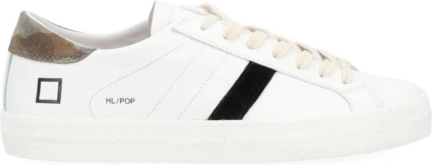 D.a.t.e. Witte Leren Low Pop Sneaker White Heren