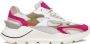 D.a.t.e. Witte leren sneaker met fuchsia details Multicolor Dames - Thumbnail 2