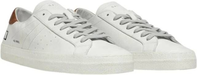 D.a.t.e. Witte leren sneaker met logo