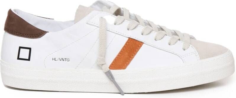 D.a.t.e. Witte Leren Sneakers met Bandzool White Heren