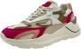 D.a.t.e. Witte Leren Sneakers met Gekleurde Details Multicolor Heren - Thumbnail 1